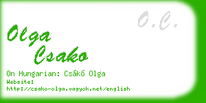 olga csako business card